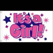 It´s a girl Baby Flag